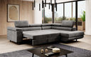 Designer Ecksofa Costa mit Schlaf- und Klappfunktion aus Samt