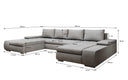 Designer Sofa Martino mit Schlaffunktion