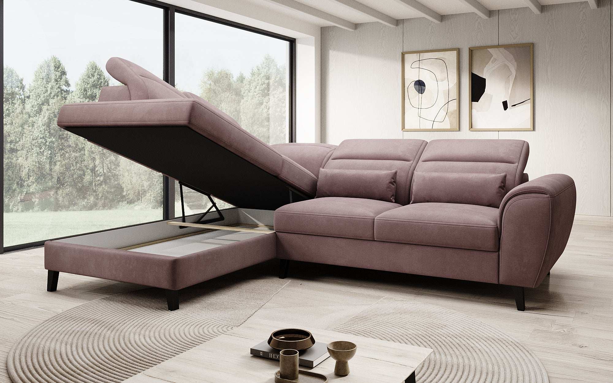 Designer Sofa Nobile mit verstellbarer Rückenlehne