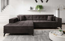 Canapé d’angle design Frida avec fonction de couchage