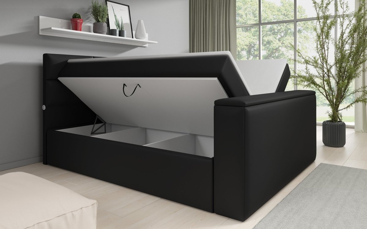 Boxspringbett Carito mit TV Lift, USB und Stauraum - Luxusbetten24