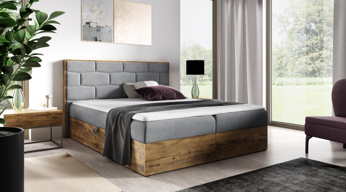 Designer Holzbett Nuro mit Stauraum - Luxusbetten24