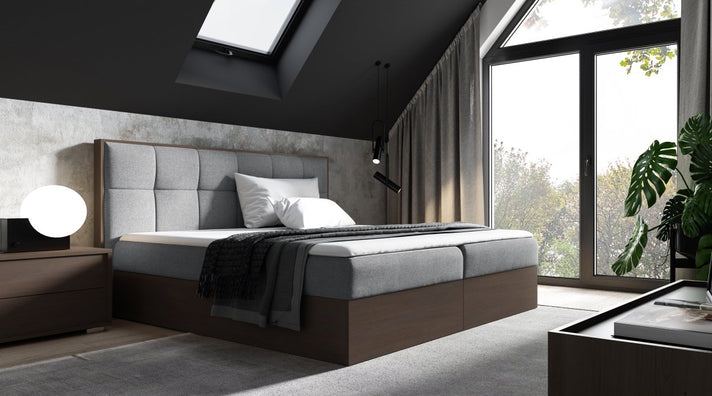 Lit design Terino en bois avec espace de rangement