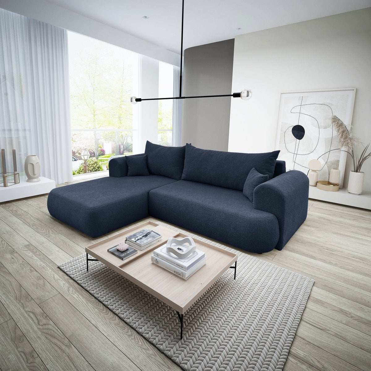 Designer Sofa Baron L mit Schlaffunktion und Stauraum - Luxusbetten24