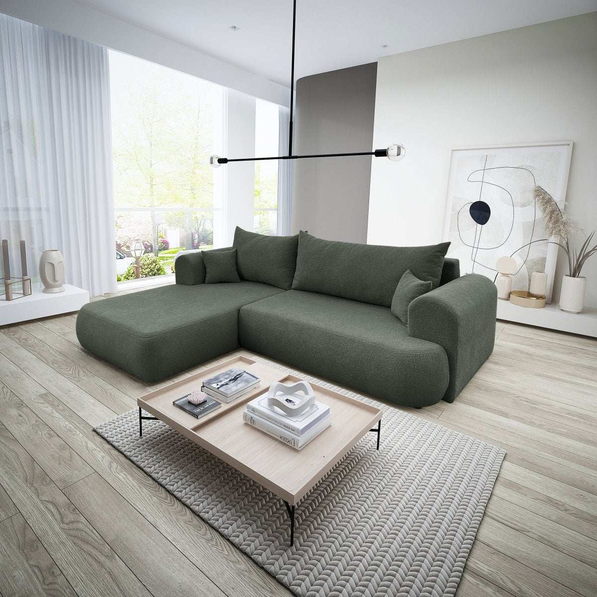 Designer Sofa Baron L mit Schlaffunktion und Stauraum - Luxusbetten24