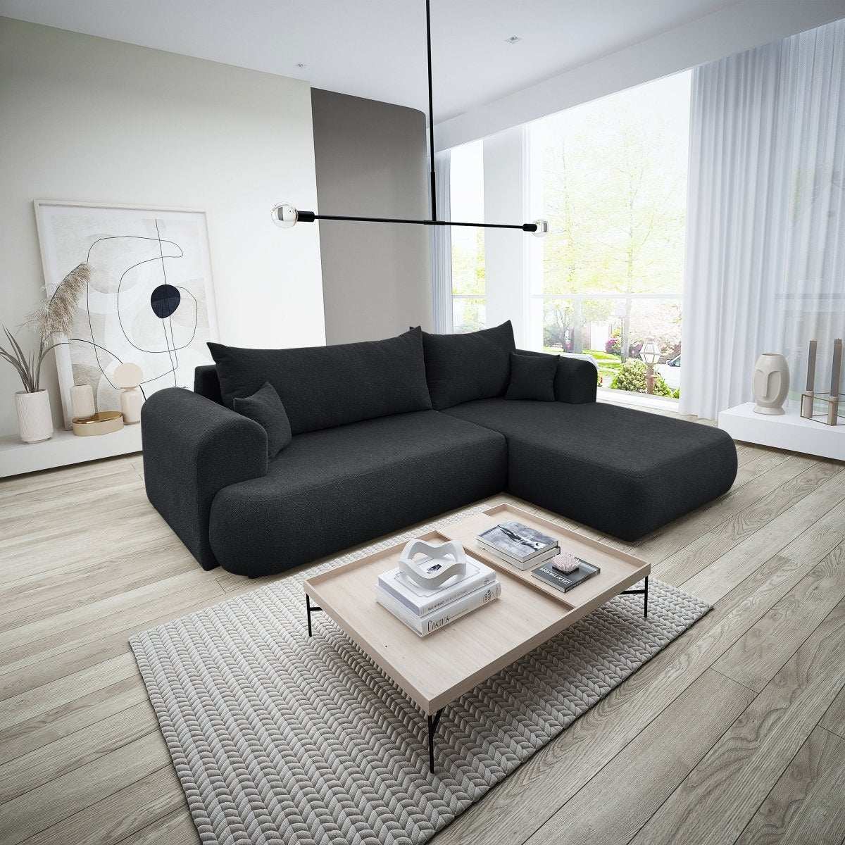 Designer Sofa Baron L mit Schlaffunktion und Stauraum - Luxusbetten24