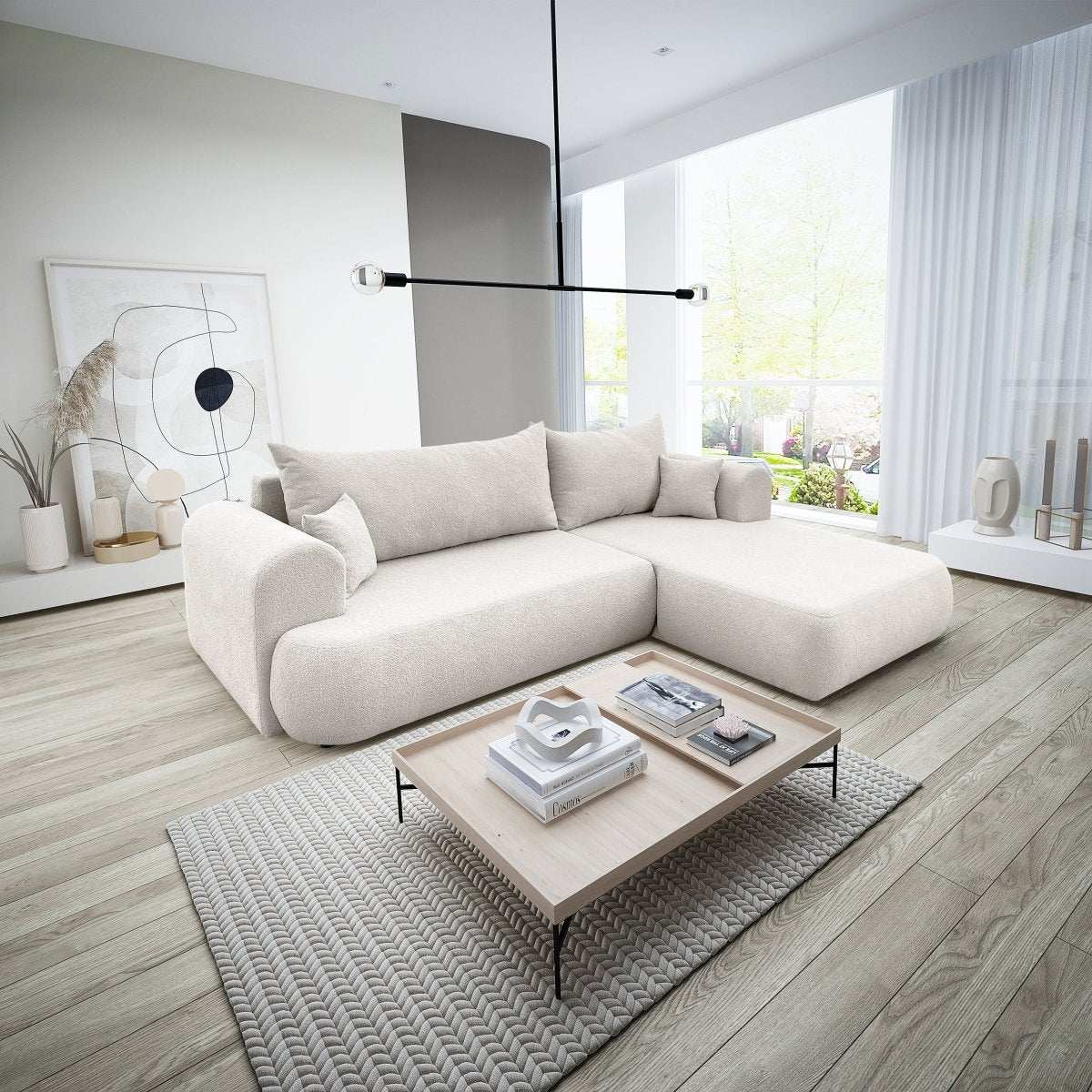 Designer Sofa Baron L mit Schlaffunktion und Stauraum - Luxusbetten24