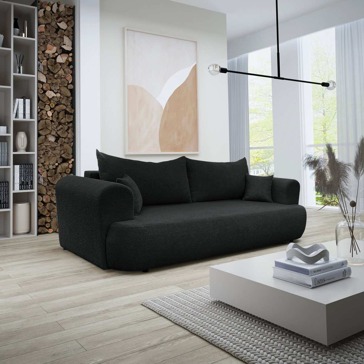 Designer Sofa Baron mit Schlaffunktion und Stauraum - Luxusbetten24