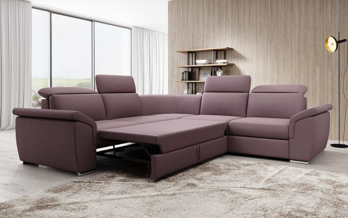 Designer Sofa Fernando mit Schlaffunktion und Stauraum - Luxusbetten24