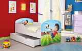 Kinderbett Luna mit Stauraum und verschiedenen Motiven - Luxusbetten24