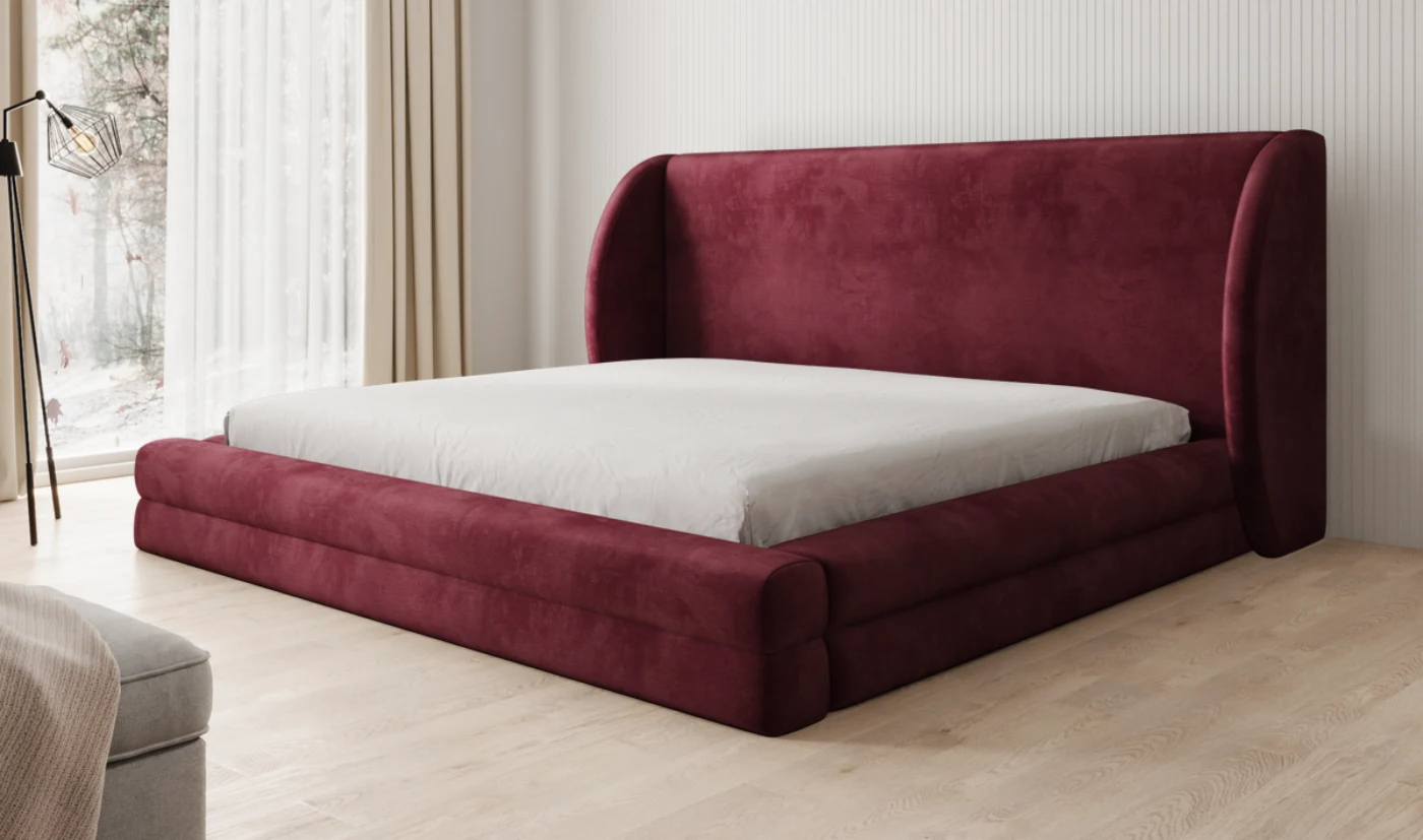 Velana in Samt Bordeaux